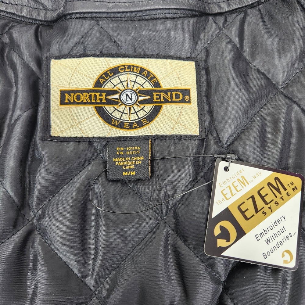 NWT North End Classic‎ Men's M Black Leather Jacket w/  Ezem™ System - Picture 7 of 16